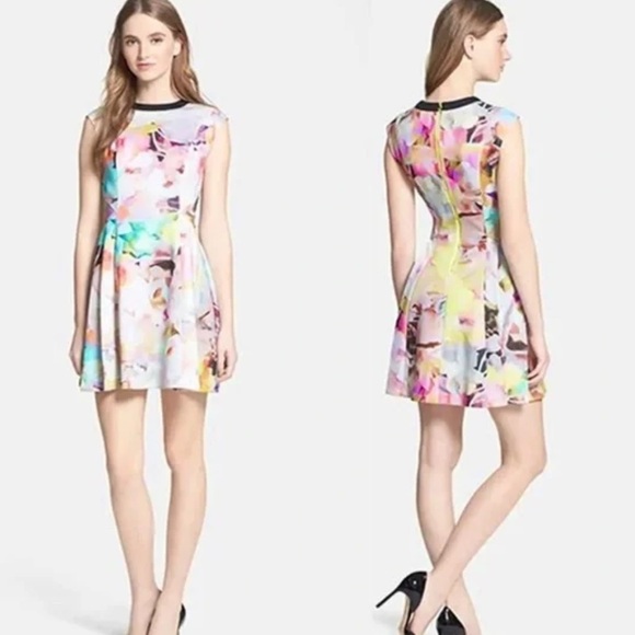 Ted Baker London Jeneyy Electric Daydream Dress 4 / 12 - Picture 1 of 10
